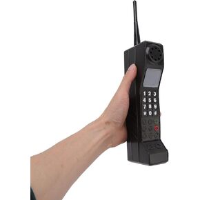 Black Phone Prop, Vintage Cellular Phone Model 80'S Iron Vivid Simulation Photographic Props Stylized Brick Cell Phone Ornaments for Home and Office Table Decoration