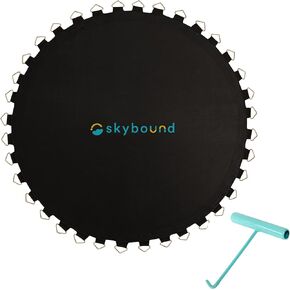 SkyBound Replacement 14ft 15ft Trampoline Mat with Spring Tool, Trampoline Jumping Mat for 14ft 15ft Diameter Frame - Designed for SportsPower & Propel Trampolines - Fit 72, 96, 108 Springs