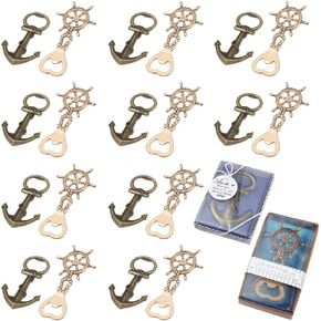 MDLUU 20 Pcs Anchor Bottle Stopper Bottle Opener Return Gifts, Party Favors, Nautical Theme Decor for Baby Shower Wedding Birthday