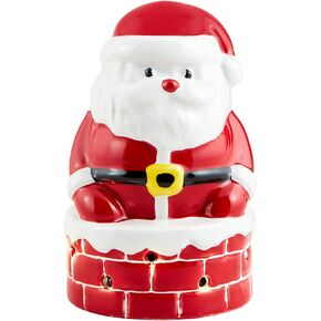 Mud Pie Light Up Santa Chimney Table SITTERS, RED