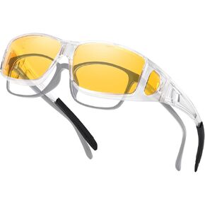 LVIOE Fit Over Blue Light Blocking Glasses for Women Men, Oversized Wear Over Glasses Reduce Eyestrain Improve Sleep LB0311Y