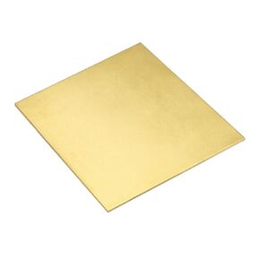 uxcell Brass Sheet, 4" x 4" Metal Sheets 0.1" Thickness H62 Brass Plates for DIY Crafts, Electrical, Repairs, Industry