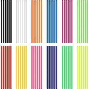 72pcs Bike Spoke Decorations, Mixed Colors Spoke Leather Spoke Cover Decorative Wrap Cover for Motorcycle Bicycle Wheelchair