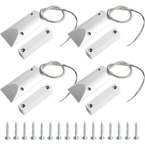 Aoje-Link OC-60B NC Rolling Door Contact Magnetic Reed Switch Alarm Sensor with 2 Wires, Zinc Alloy, 4pcs