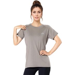 قميص صوف ميرينو 100% للنساء، طبقة أساسية من صوف ميرينو 16.5 ميكرون، تي شيرت صوف ماص للعرق من الألياف الطبيعية