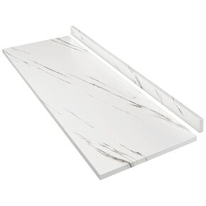 LOVMOR Laminate Countertop, Washer Dryer Counter Top, Wood Countertop for DIY, Table Top, 72" L x 25.56" W x 0.75" H for Office Desk and Kitchen Table (Marble Texture)