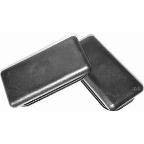 (Pack of 4) 4" x 2" Rectangular Cap Plugs | for 10-14 Ga Steel Tube/Rod (3.73"-3.83" L - 1.73"-1.83" W ID) Fencing Post, Furniture Sliding Guides | Fitness Equipment Finishing Inserts Plug | by SB