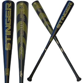 Stinger Missile 3 USSSA Baseball Bat Drop 10, 8, and 5 - Certified One-Piece Alloy Youth Baseball Bat - 2 3/4" Barrel