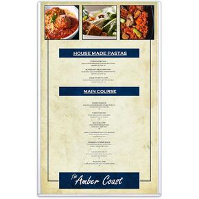 StoreSMART® - Rigid Plastic Menu - 8.5" x 14" - 10-Pack - HPP812X14-MENU-10