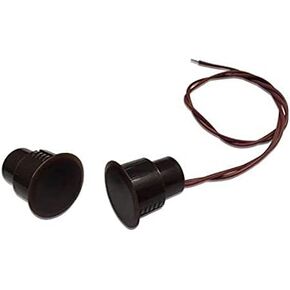 5 pcs Recessed Brown Door Contacts NC Security Alarm Door Window Sensors With Magnetic Reed Switch. These ¾" Door Contact Position switches (DCS) Work with All Access Control and Burglar Alarm Systems