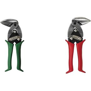 MIDWEST Aviation Snip Right & Left Cut Tin Shears Set with Forged Blades, KUSH'N-POWER Grips - MWT-6900R & MWT-6900L