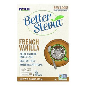 NOW Foods Better Stevia French Vanilla - 75 Packets (Pack of 1)