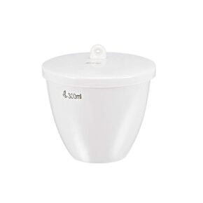 uxcell Porcelain Crucible Cup 300ml with Lid for Foundry Melting Casting Refining
