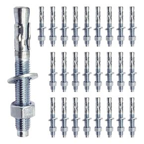 26PCS 5/16"x 2-3/4" Stainless Steel Concrete Anchor Bolts Wedge Anchors for Concrete Cement Wall Base Bracket