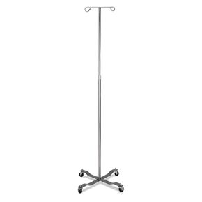 Portable IV Pole [Pack of 1] - Height Adjustable I.V. Pole-1 with 2 Secure Hooks, Sturdy Base, Easy Maneuverability for Hospitals, Clinics | Healthcare Supplies