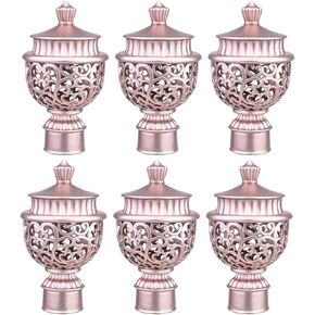 Garneck 6pcs Curtain Rod Head Plug Apartment Decorations Curtain Brackets Curtain Decorative Pole Ends Decorative Window Elegance Netted Texture Finials Wood Edging Roman Pole Baby Girl
