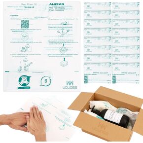 WOWOSS 5 Pack 20"x24" Expanding Packing Foam, Expanding Foam for PC/Electronic Components/Equipment/Fragile Items, Rapid Expansion, Stable & Secure, Easy to Use - Essential for Moving