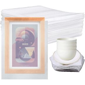 16x20 Inch 50Pack Foam Pouches for Packing Dishes, 0.5MM Thick Cushion Foam Wrap Pouches, Foam Packing Pouches for Moving, Shipping,for Protect Dish,Photo Frame and Fragile Items