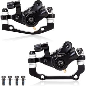 1 Pair Mechanical Disc Brake Set, Universal Front and Rear Disc Brake Caliper Bilateral Caliper Disc Brake Dual Piston Mountain Bike Alloy Cable Brake Bicycle Accessories
