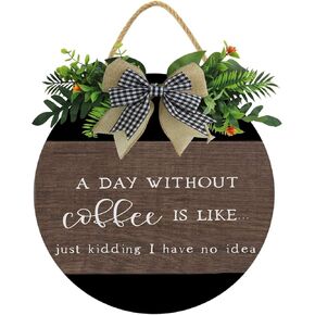 KPSheng Coffee Bar Sign, Coffee Bar Wall Decor 11" Coffee Wood Signs for Home Decoration Art, Kitchen, Eating Area, Breakfast Nook, Cafe or Restaurants Diner
