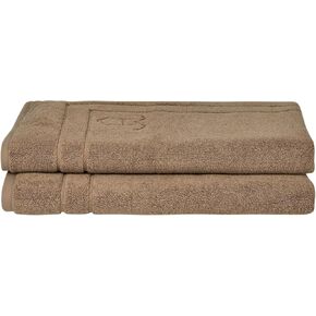 HOMELOVER 2 Piece 100% Organic Cotton Bath Mat Set - 800 GSM, Quick Dry, Soft, Highly Absorbent, Washable Bathroom Rugs & Mats - Hotel Quality Floor Towels (Snow White)