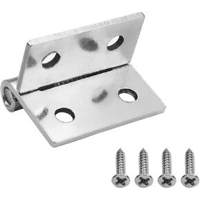 MroMax Self Closing Spring Hinge, 0.98 Inches Spring Loaded Hinges 304 Stainless Steel Brushed DIY Hardware for Door or Cabinet Silver Tone 10Pcs