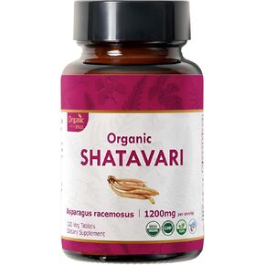 SHATAVARI 120 Tablets | Asparagus Racemosus (Shatavari) 1200mg per Serving | Organic and Natural | Supports Women’s Health and Immune System | Vegan and USDA Certified 120tab