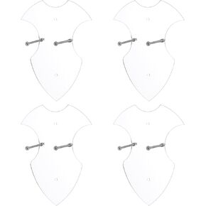 uxcell 4pcs Sword Holder Wall Mounted Sword Rack, Acrylic Sword Hangers Sword Stand for Vertical Display and Decoration, Clear