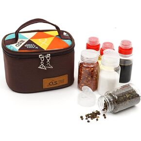 6 Pack Empty Travel Spice Kit, 2.7 oz Plastic Olive Oil Spice Bottle Containers Set with Red Cap, Perfect for Storing Soy Sauce, All Purpose Liquid Seasoning, BPA Free, Safe Plastic - PET, #18