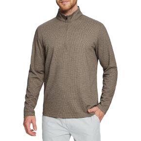Rouen Quarter Zip Pullover Men Performance Dry Fit Athletic Casual Golf Mock Neck Long Sleeve Pullover Half Zip Sweatshirt