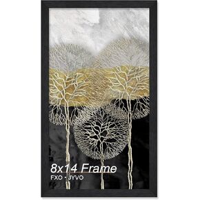 Engineered Wood 6x9 Picture Frame, Black Frame for 6 x 9 Inch Picture Poster Photo, Light Weight 6 by 9 Frame with Wood-grain for Wall - 1 Pack/Black/6"x9"