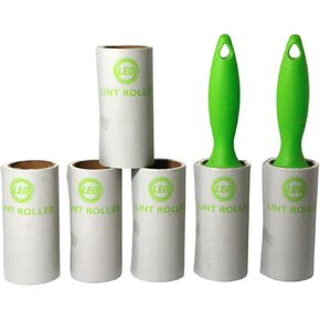 Leo Extra Sticky Peel Tape Pet Hair Lint Roller, Professional Lint Remover for Clothes, Furniture, Laundry, Pick-Up Roller with Spiral Sheets, 6 Pack, 60 Sheets/Roller 360 Sheets Total