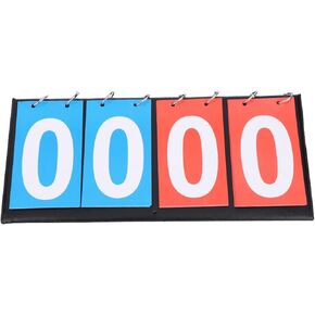 4 Digit Tabletop Flip Scoreboard, Flip Scoreboard, Score Flipper for Table Tennis Basketball Football Baseball Vollyball