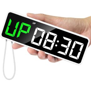 REACHER Portable Gym Timer Clock for Home Garage, Countdown/UP, Stopwatch, Workout Interval Timer with Powerful Battery, Strong Magnet, Adjustable Volume, Digital Fitness Timer Crossfit Boxing HIIT