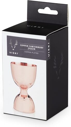 Viski Canterbury Double Measure for Cocktails, Bar Tools and Accessories Stainless Steel Bartender Tool Measuring Shot Gunmetal Black Set of 1 in Saudi Arabia