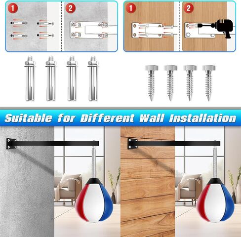 أكياس السرعة للملاكمة، معدات تدريب السرعة، حقيبة ملاكمة تثبت على الحائط للبالغين من الرجال والنساء، حقيبة ملاكمة سريعة تناسب التمارين الرياضية المنزلية in Kuwait
