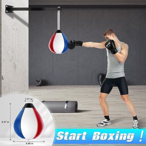 أكياس السرعة للملاكمة، معدات تدريب السرعة، حقيبة ملاكمة تثبت على الحائط للبالغين من الرجال والنساء، حقيبة ملاكمة سريعة تناسب التمارين الرياضية المنزلية in Kuwait