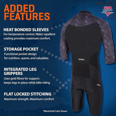 ZONE3 Men's Lava Short Sleeve Trisuit in Saudi Arabia