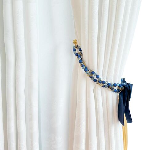 2 Pack Decorative Gold Metal Curtain Tie Backs Window Drapery Wire Drawing Spring Clip Holdbacks for Home Office in Kuwait