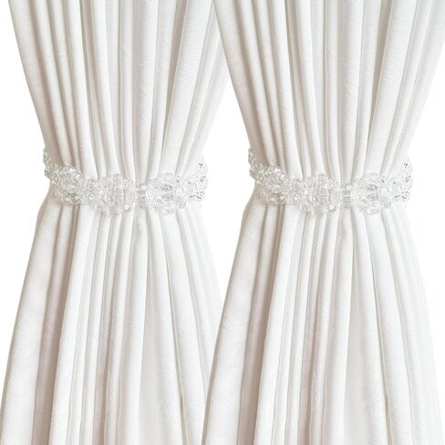 2 Pack Decorative Gold Metal Curtain Tie Backs Window Drapery Wire Drawing Spring Clip Holdbacks for Home Office in Kuwait