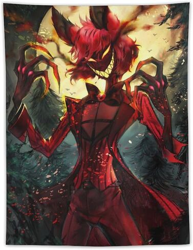CooolTapestry Hazbin Anime Hotel Tapestry Angel Dust Aesthetic Tapestry for Bedroom Aesthetic Tapestries Wall Decor Hanging for Living Room 30""x40"", style-1-1 in Saudi Arabia