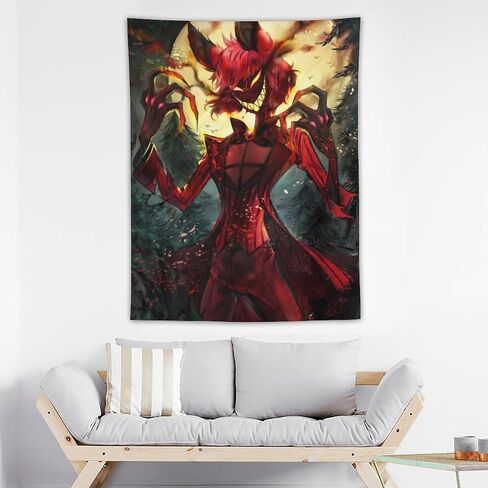CooolTapestry Hazbin Anime Hotel Tapestry Angel Dust Aesthetic Tapestry for Bedroom Aesthetic Tapestries Wall Decor Hanging for Living Room 30""x40"", style-1-1 in Saudi Arabia