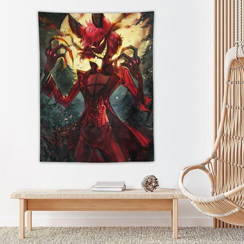 CooolTapestry Hazbin Anime Hotel Tapestry Angel Dust Aesthetic Tapestry for Bedroom Aesthetic Tapestries Wall Decor Hanging for Living Room 30""x40"", style-1-1 in Saudi Arabia