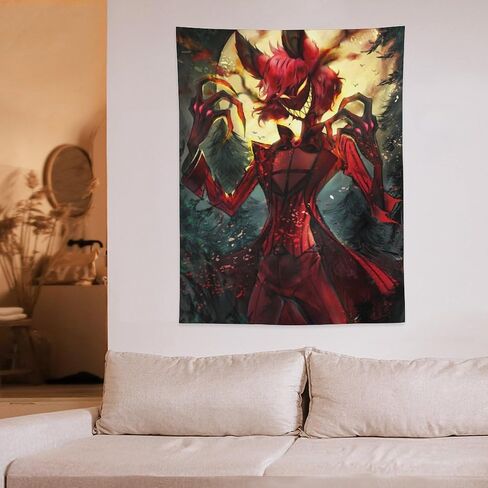 CooolTapestry Hazbin Anime Hotel Tapestry Angel Dust Aesthetic Tapestry for Bedroom Aesthetic Tapestries Wall Decor Hanging for Living Room 30""x40"", style-1-1 in Saudi Arabia