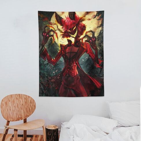 CooolTapestry Hazbin Anime Hotel Tapestry Angel Dust Aesthetic Tapestry for Bedroom Aesthetic Tapestries Wall Decor Hanging for Living Room 30""x40"", style-1-1 in Saudi Arabia