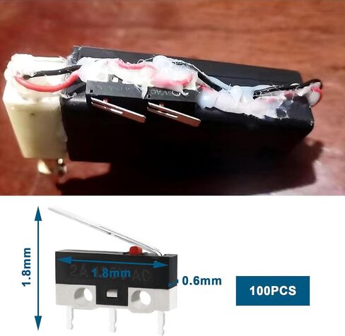 100PCS Slide Switches 6 Pin DC50V 0.3A Micro Slide Switch for DIY Electronics Projects 8.5x9x3.3mm 2 Positions, DPDT Panel Slide Switch DIY Built-in Switch Set in Saudi Arabia
