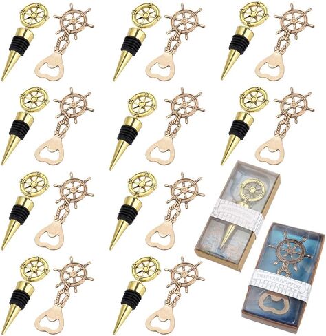 MDLUU 20 Pcs Anchor Bottle Stopper Bottle Opener Return Gifts, Party Favors, Nautical Theme Decor for Baby Shower Wedding Birthday in Saudi Arabia