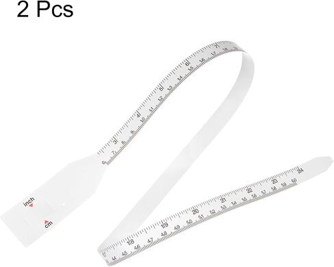 HARFINGTON 2Pcs Head Circumference Tape 24"(60cm) Flat Plastic Measuring Rule Measure for Child Head Arm Circumference, White in Saudi Arabia