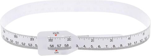 HARFINGTON 2Pcs Head Circumference Tape 24"(60cm) Flat Plastic Measuring Rule Measure for Child Head Arm Circumference, White in Saudi Arabia