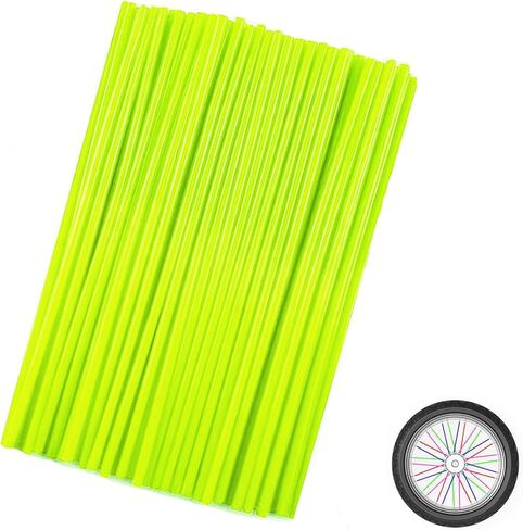 72Pcs Universal Spoke Skins Cover - Ovelur Wheel Spoke Wraps Skins Pipe Trim Decoration Protector For Motorcycle Dirt Bike Yamaha Harley Suzuki(Black and White) in Saudi Arabia